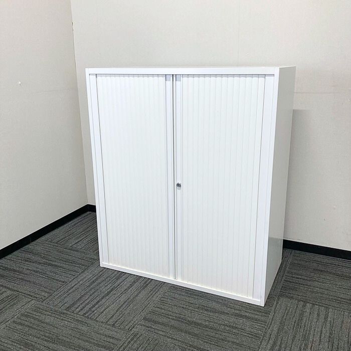 コクヨ エディアシリーズ シャッター扉型書庫 BWUH-HPKSH59SAW W900×D450×H1050 ホワイト 2013年製 中古 ※ベース無し ➉