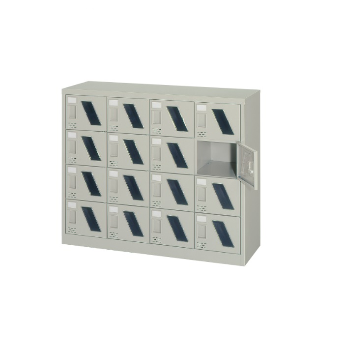 【新品】ALPS 16人用シューズロッカー SC-16WM W1050×D380×H880 ニューグレー