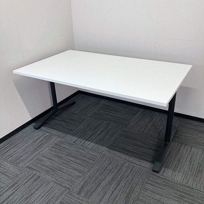 コクヨ ビエナシリーズ ミーティングテーブル MTT-V159MAW W1500×D900×H720 天板：ブラック/脚：ホワイト 2021年製 中古 ⑩