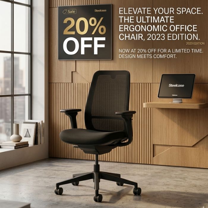 Steelcase パーソナリティ・プラスチェアシリーズ オフィスチェア ブラック 2023年製 中古 ※SALE品