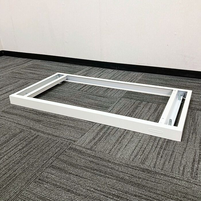 オカムラ レクトラインシリーズ シングルベース W900×D450×H50 ネオホワイト 中古