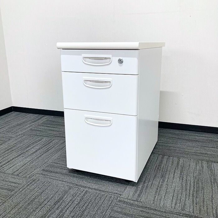 LION 3段脇机 LER-T047 W400×D700×H700 ホワイト 2017年製 中古 ⑩