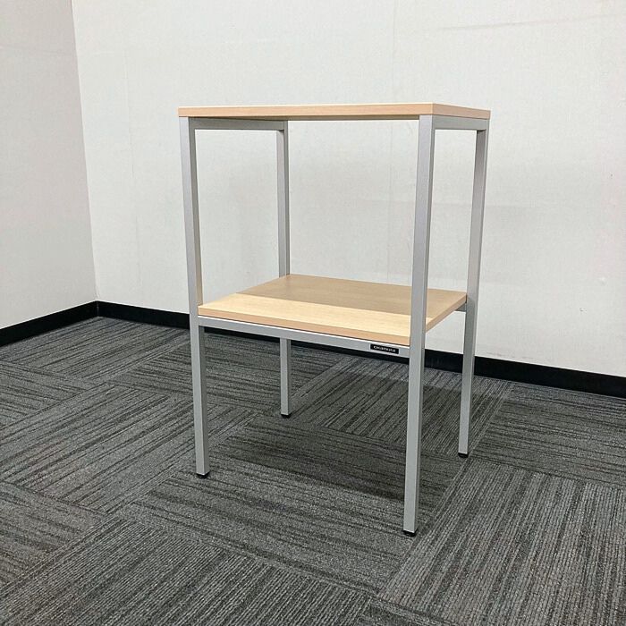 オカムラ 4L93シリーズ 電話台 4L93AA MK17 W450×D350×H700 ネオウッドライト 2021年製 中古 ⑩