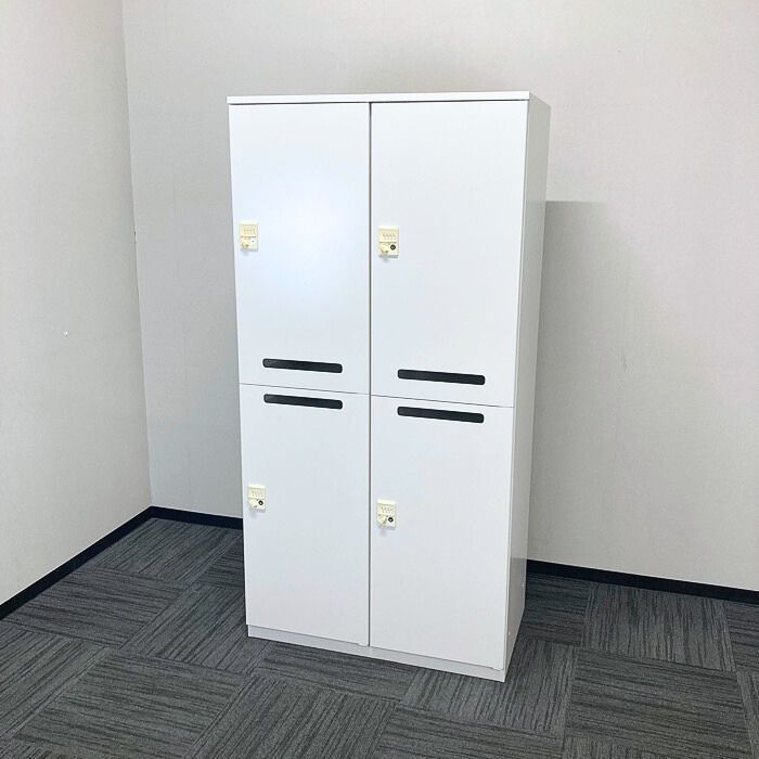 イトーキ M型ロッカーシリーズ 4人用パーソナルロッカー HDM-9822FN-W9 W900×D515×H1800 ホワイト 2019年製 中古 ⑳