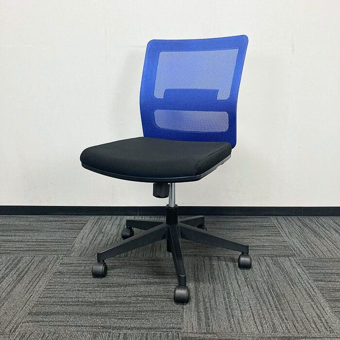 LION LEOチェアシリーズ オフィスチェア LE-1700-BL 背：ブルー/座：ブラック 2020~2022年製 中古