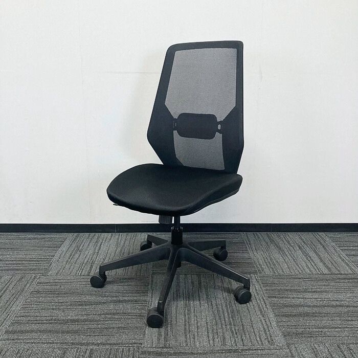弘益 CK01シリーズ オフィスチェア CK01 ランバーサポート付 ブラック 中古
