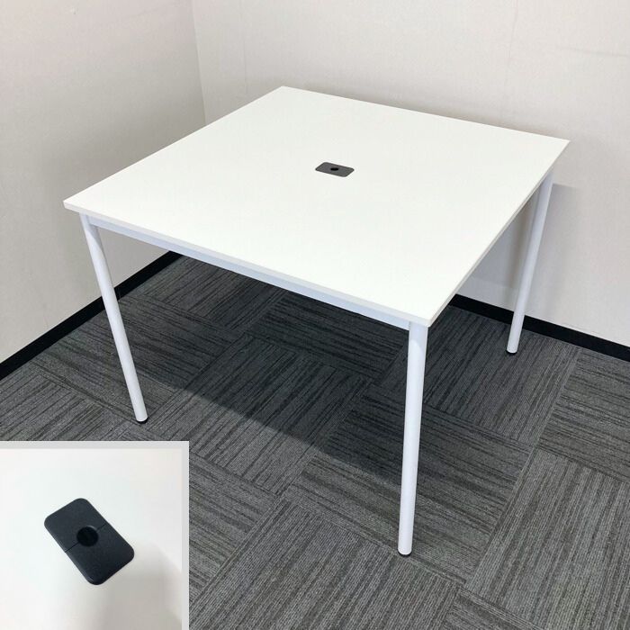 藤沢工業 RMシリーズ ミーティングテーブル RM990 W900×D900×H720 ホワイト 2021年製 中古 ⑳