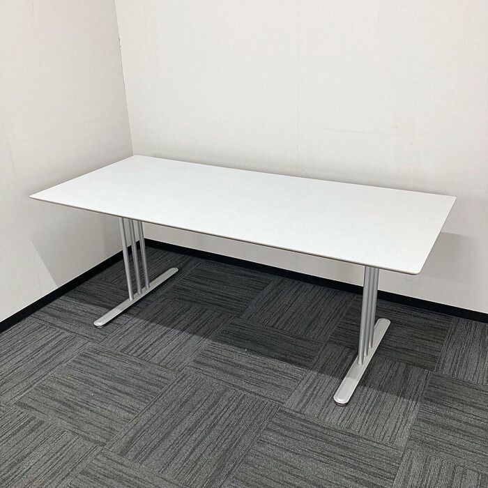 コクヨ ミーティングテーブル LT-210N W1800×D800×H700 天板：ライトグレー/脚：シルバー 中古 ⑳