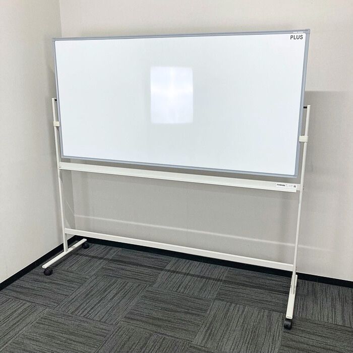 プラス ホワイトボード両面脚付 WB-1809SD W1880×D610×H1800 ホワイト 2020年製 中古 ⑳