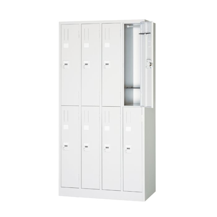 【新品】ALPS KLシリーズ 8人用ロッカー[ダイヤル錠] KL87-AW W900×D515×H1790 ALPSホワイト