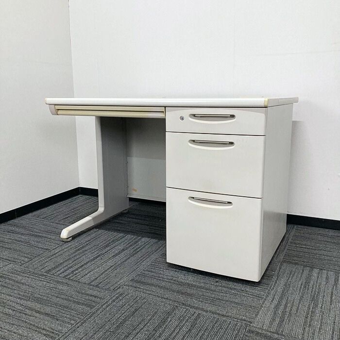 オカムラ SD-Vシリーズ 片袖デスク W1000×D700×H700 ライトスモーク ⑳